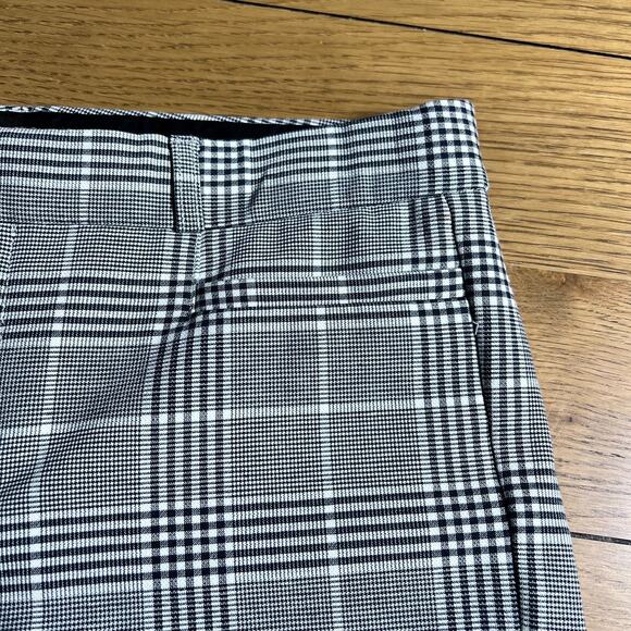 Banana Republic Womens Sloan Pants Gray Black White Plaid Size 10L Academia Work - Picture 3 of 9